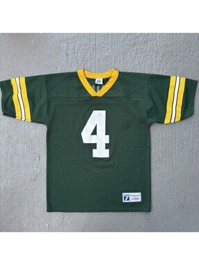 Vintage Green Bay Packers Brett Favre #4 NFL Jersey Logo 7 Youth Large 14/16